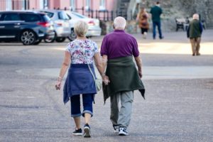 Retired Couple Enjoying Walk