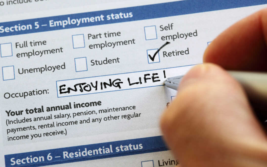 Checklist shows employment status as enjoying life